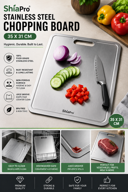Stainless Steel Chopping Board (35X31Cm)