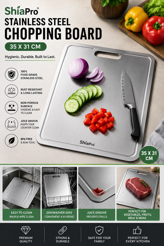 Stainless Steel Chopping Board (35X31Cm)