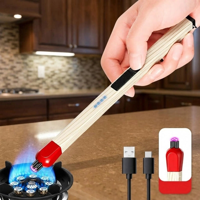 Electric Matchstick Lighter – Rechargeable USB Type-C